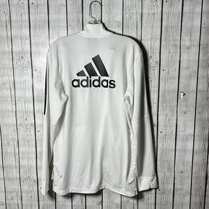 Adidas white & black zip up jackets size Medium